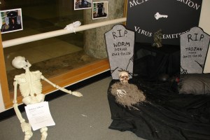 Virus grave yard photo op