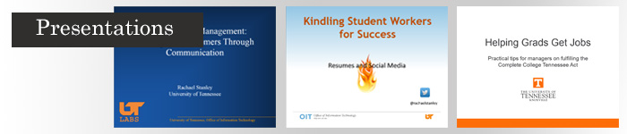 Link to presentations portfolio page.